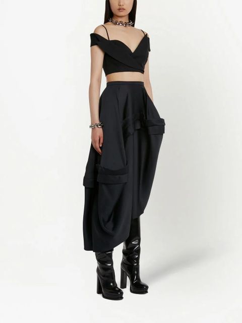 Alexander McQueen Trompe L'oeil tailored crop top - Black - zdjęcie produktu nr 2