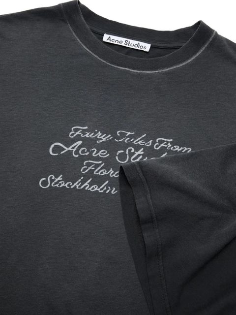 Acne Studios letter-print cotton T-shirt - Black