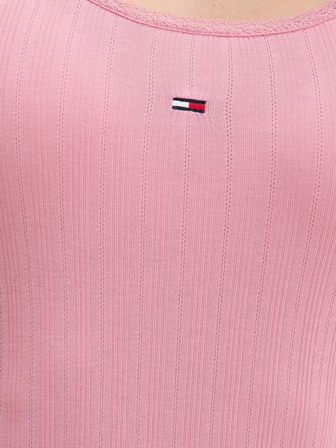 Tommy Jeans sukienka kolor różowy mini dopasowana DW0DW21508