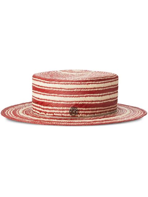 Maison Michel Kiki boater hat - Neutrals - zdjęcie produktu nr 1