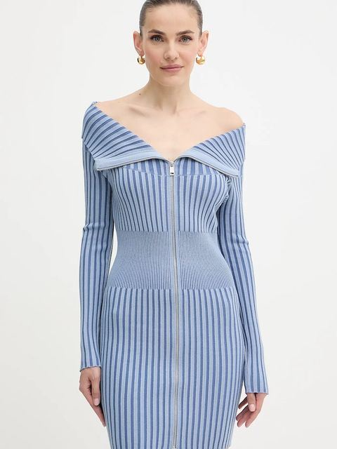 Guess sukienka KATHRYN kolor niebieski mini dopasowana W5YK28 Z30I2 - zdjęcie produktu nr 1