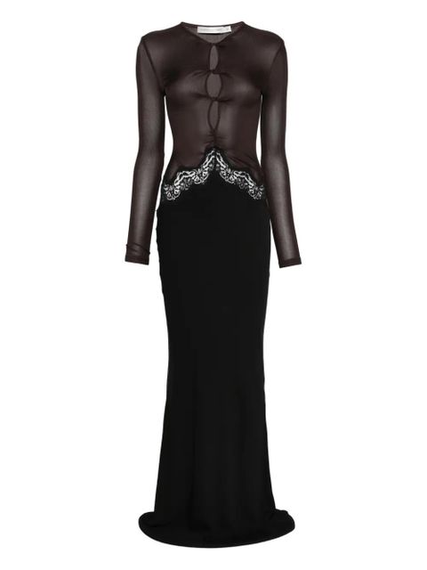 Christopher Esber lace-detail maxi dress - Black - zdjęcie produktu nr 1