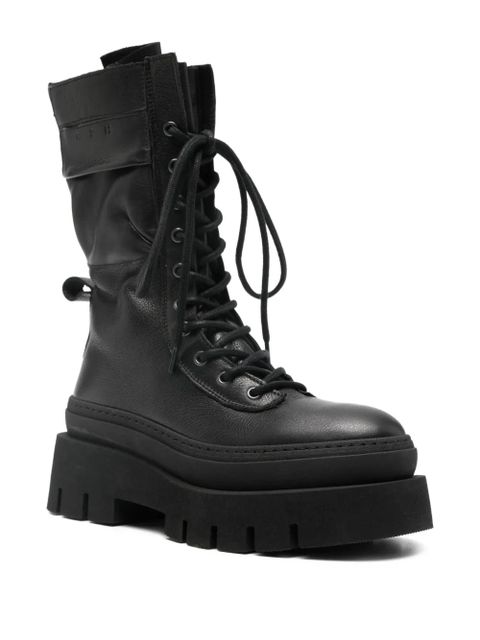 Copenhagen lace-up ankle-length combat boots - Black