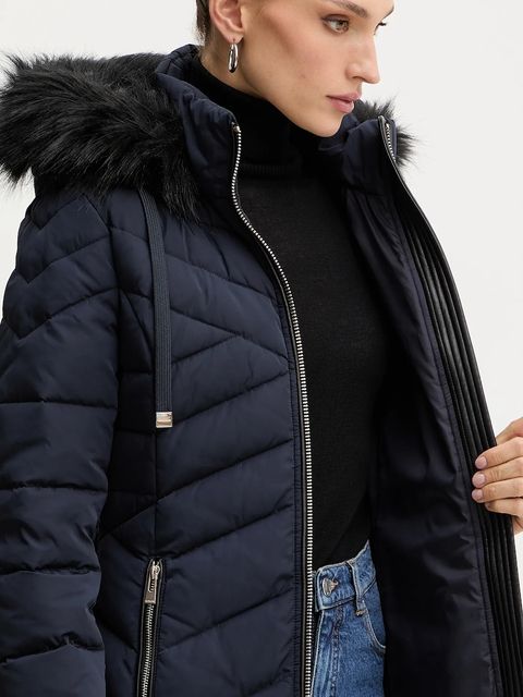 Morgan kurtka puchowa kolor granatowy zimowa GCLEA