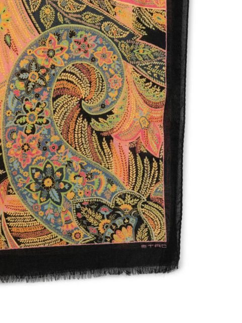 ETRO paisley-print frayed scarf - Pink - zdjęcie produktu nr 2