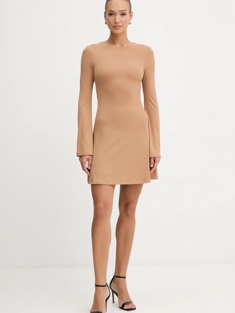 Silvian Heach sukienka KOGHO kolor beżowy mini rozkloszowana GPA25449VE - zdjęcie produktu nr 2