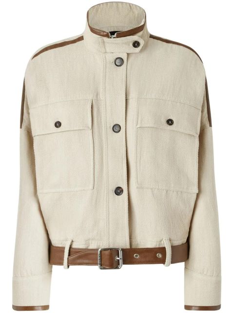 PINKO belted cropped jacket - Neutrals - zdjęcie produktu nr 1