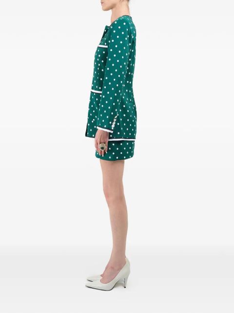 Rowen Rose polka-dots pockets jacket - Green