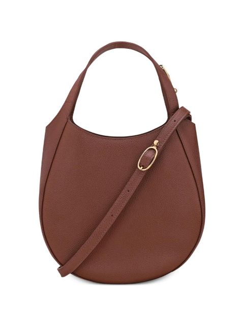 Longchamp small Le Foulonné grained-leather tote bag - Brown