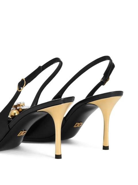 Dolce & Gabbana 75mm crystal-embellished pumps - Black
