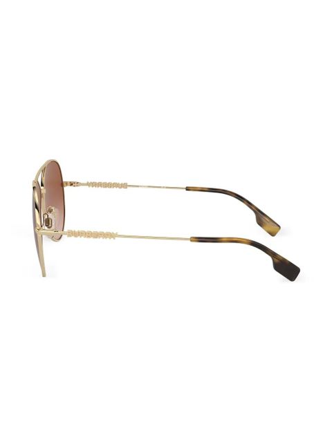 Burberry Eyewear logo-plaque pilot-frame sunglasses - Gold - zdjęcie produktu nr 2