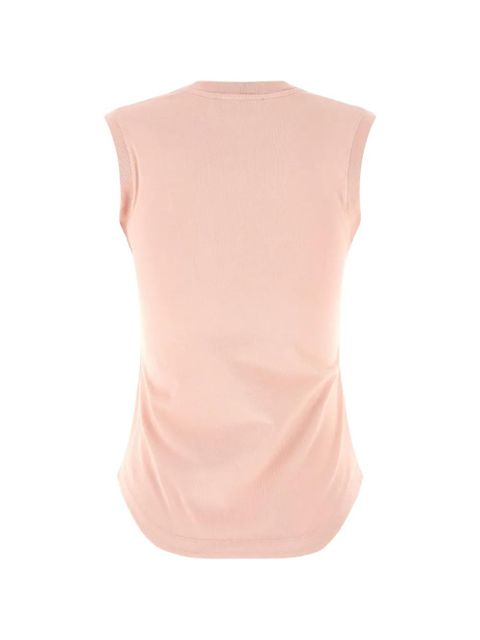 The Attico embroidered-logo sleeveless top - Pink