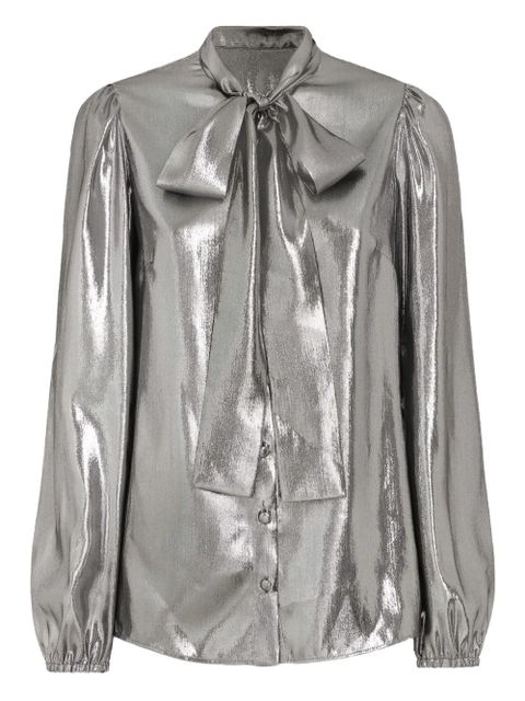 Dolce & Gabbana lamé chiffon shirt - Silver - zdjęcie produktu nr 1