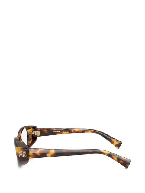 Miu Miu Eyewear tortoiseshell oval-frame glasses - Brown