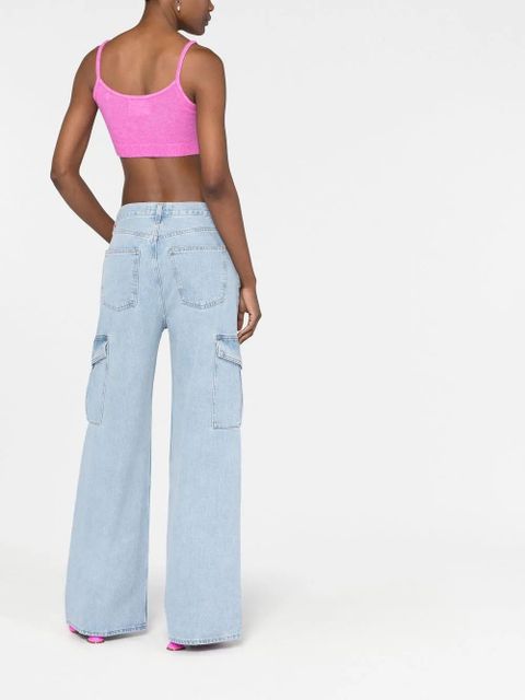 AGOLDE wide-leg stonewashed jeans - Blue