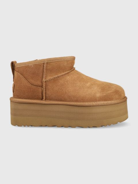 UGG śniegowce zamszowe Classic Ultra Mini Platform 1135092-CHE - zdjęcie produktu nr 1