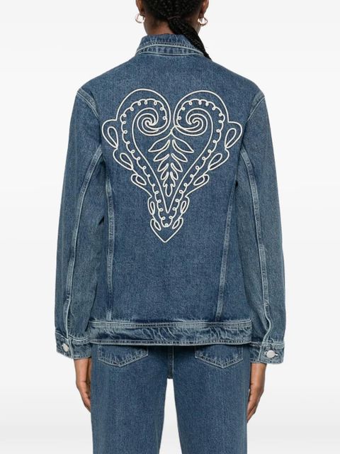 FARM Rio embroidered chest-pocket jacket - Blue