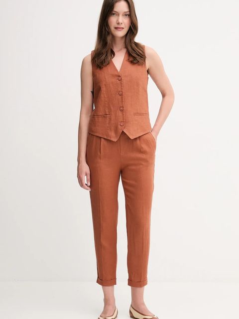 United Colors of Benetton spodnie lniane - zdjęcie produktu nr 1