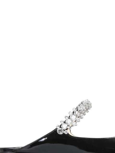 Jimmy Choo Bing crystal-embellished pointed mules - Black