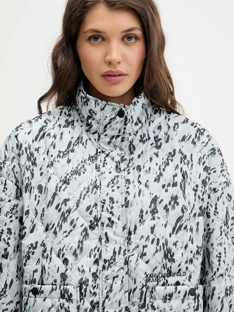 Karl Lagerfeld Jeans kurtka kolor niebieski przejściowa oversize B1W15025