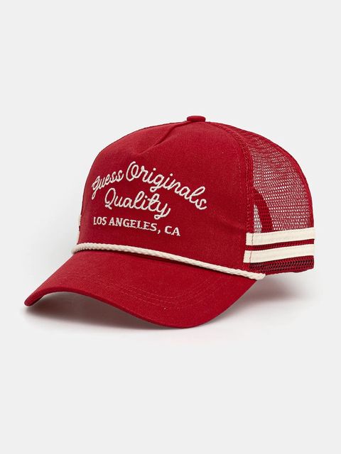Guess Originals czapka z daszkiem bawełniana VINTAGE kolor bordowy M5YZ04 WO07T - zdjęcie produktu nr 1