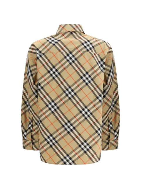 Burberry plaind-pattern shirt - Neutrals - zdjęcie produktu nr 2