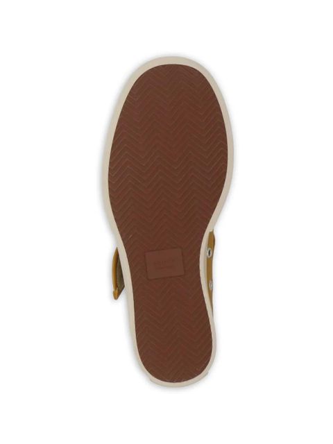 Marni strap platform flat shoes - Yellow