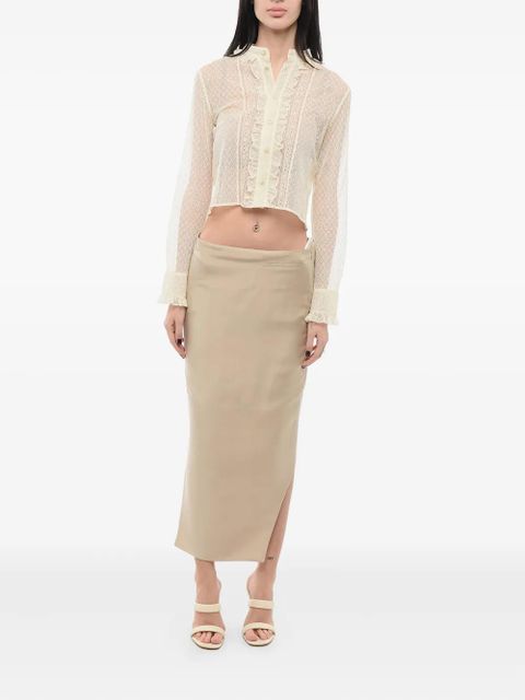 Givenchy asymmetric silk skirt - Neutrals - zdjęcie produktu nr 2