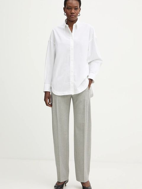 BOSS Orange koszula bawełniana C Bostatta damska kolor biały relaxed z kołnierzykiem klasycznym 50553890