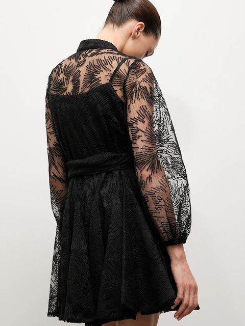 Answear.LAB sukienka kolor czarny mini rozkloszowana - zdjęcie produktu nr 2