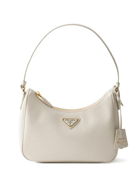 Prada Re-Edition leather shoulder bag - Neutrals - zdjęcie produktu nr 1
