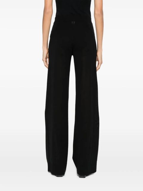 TOTEME wide knitted trousers - Black