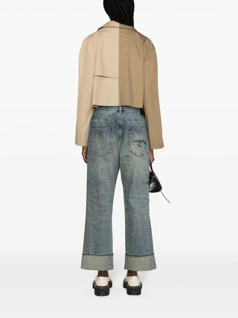 MM6 Maison Margiela colour-block cropped jacket - Neutrals