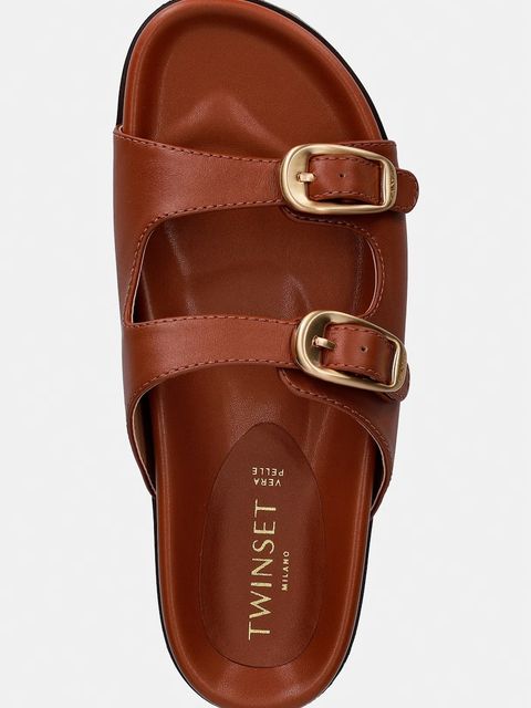 Twinset klapki skórzane