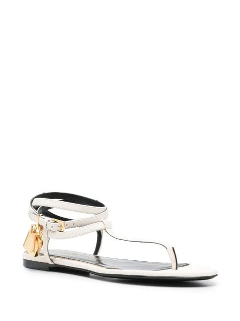 TOM FORD Padlock flat sandals - White - zdjęcie produktu nr 2