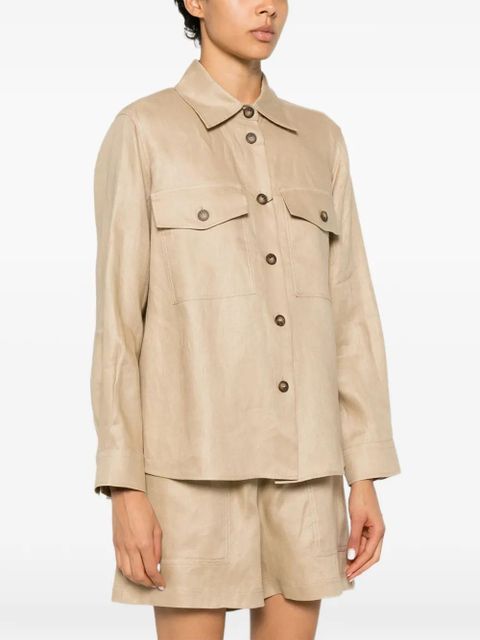 Weekend Max Mara flap-pocket shirt jacket - Neutrals