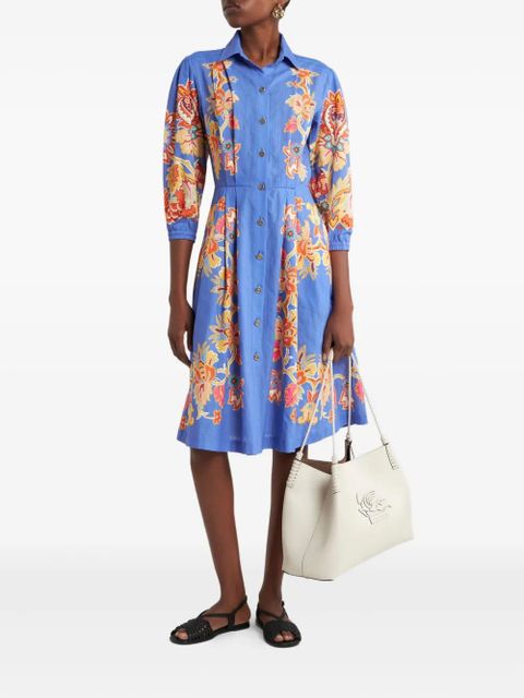 ETRO floral-motif shirt dress - Blue - zdjęcie produktu nr 2