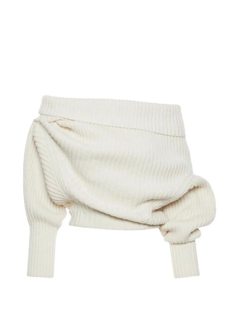 A.W.A.K.E. Mode rib button sweater - Neutrals - zdjęcie produktu nr 1