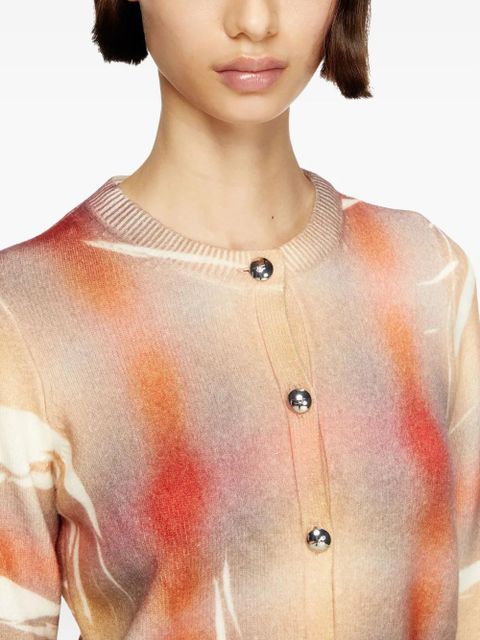 Diesel M-Chloty silver button check cardigan - Neutrals