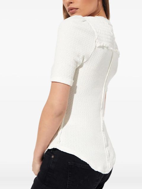 Free People ruffled short-sleeve T-shirt - White