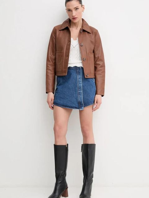 Pepe Jeans spódnicospodnie REGULAR SKORT HW damskie kolor niebieski gładkie high waist PL801187ID3 - zdjęcie produktu nr 2