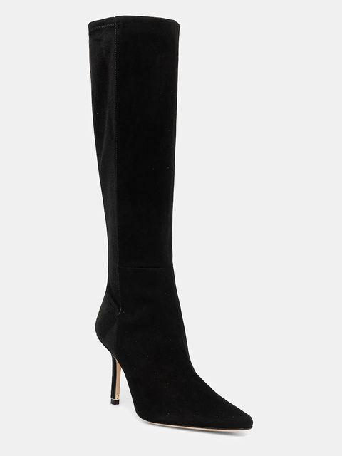 BOSS kozaki zamszowe Charlize kolor czarny na szpilce 50553013 - zdjęcie produktu nr 1