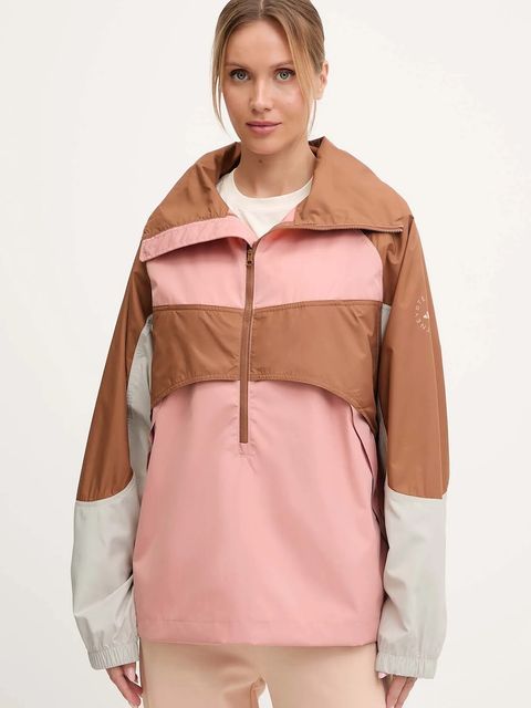 adidas by Stella McCartney kurtka kolor różowy przejściowa oversize JX4334 - zdjęcie produktu nr 1