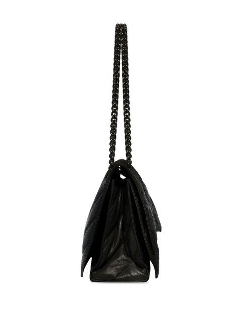 Balenciaga medium Crush chain-strap shoulder bag - Black