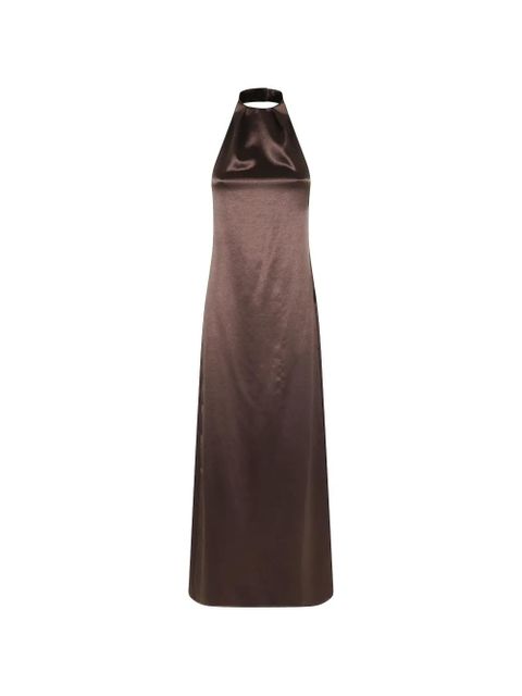 Alysi halterneck slit maxi dress - Brown - zdjęcie produktu nr 1