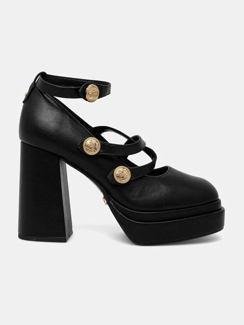 Buffalo czółenka May Mary Btn kolor czarny na słupku 1290212-BLK - zdjęcie produktu nr 2