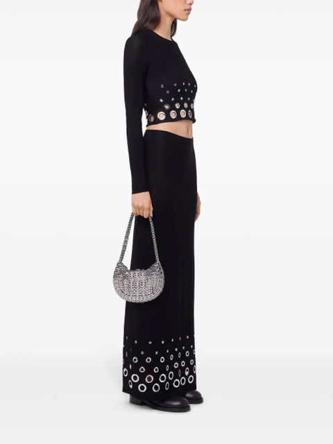 Rabanne eyelet crop top - Black - zdjęcie produktu nr 2