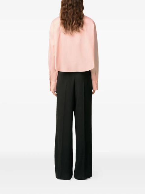 AMI Paris Ami De Coeur cropped oversized shirt - Pink