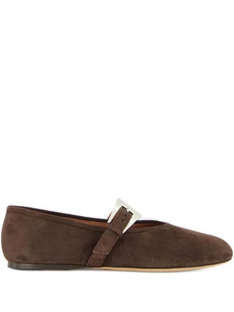 Paris Texas Sveva buckle suede ballet flats - Brown - zdjęcie produktu nr 1