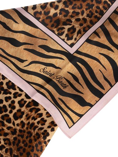MC2 Saint Barth leopard-print scarf - Brown